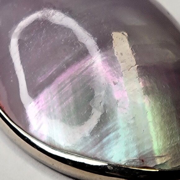 Large Abalone Mother of Pearl Pendant Oval Pearl Pendant - Picture 3 of 10